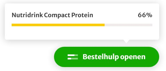 Bestelhulp met voor 66% gevulde voortgangsbalk