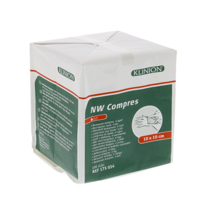 Foto 1 van NW Kompres Onsteriel 10x10cm
