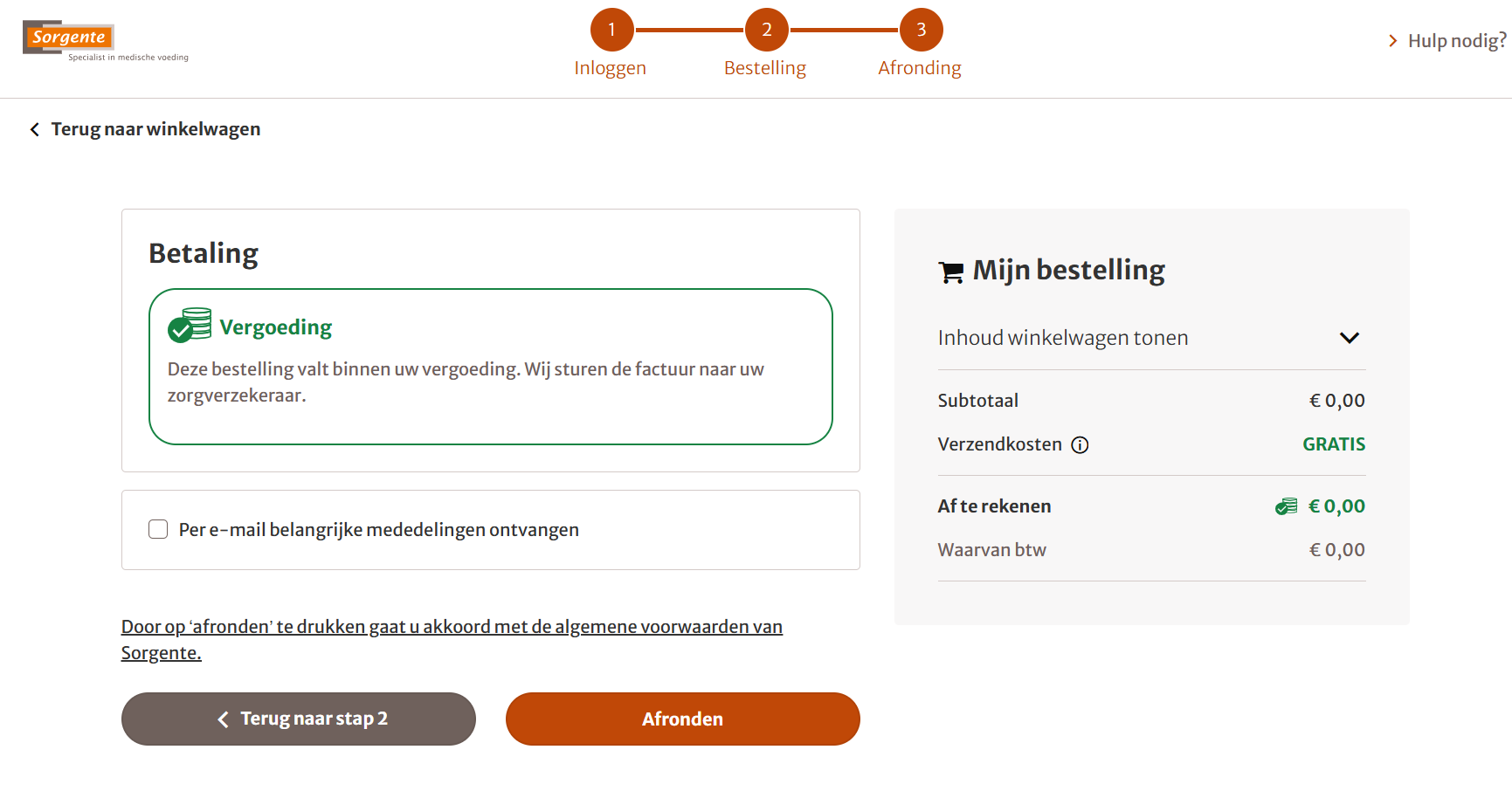 Stap 4: klik op 'afronden.'